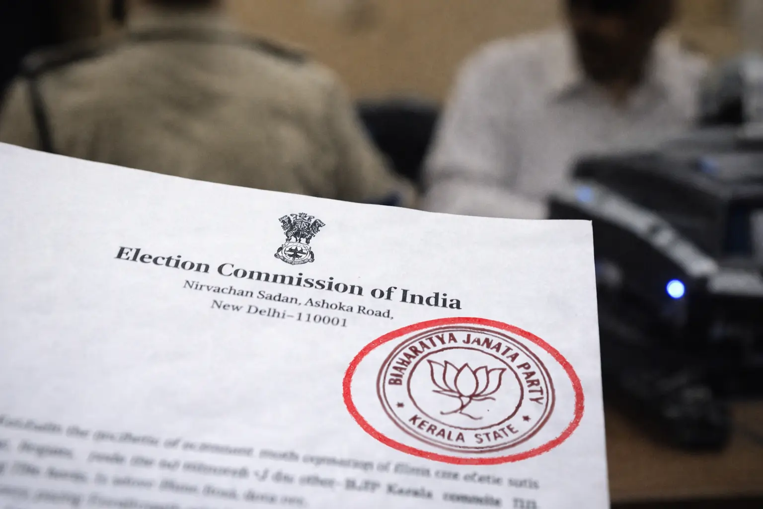 Political Storm in Kerala After ECI Letter Featuring BJP Seal A "Clerical Error" That Shook Electoral Credibility 1 Political Storm in Kerala After ECI Letter Featuring BJP Seal A "Clerical Error" That Shook Electoral Credibility