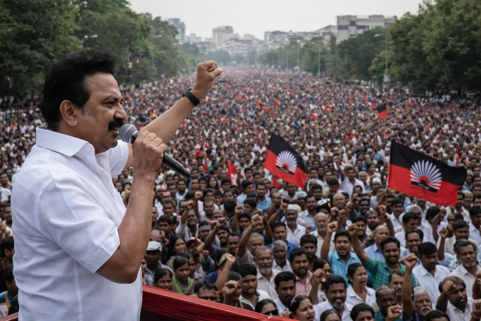 M. K. Stalin Warns Narendra Modi of Massive Protests Over Delimitation Every Family Will Take to Streets" Tamil Nadu Rises Against Delimitation Injustice 1 M. K. Stalin Warns Narendra Modi of Massive Protests Over Delimitation Every Family Will Take to Streets" Tamil Nadu Rises Against Delimitation Injustice
